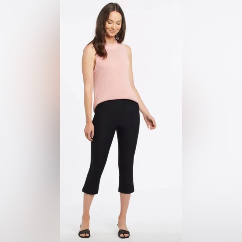 SOLDTribal Capris Flatten It Pull On Capri with Side Slit Black Size 10 UNOPENED